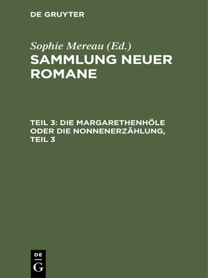 cover image of Die Margarethenhöle oder die Nonnenerzählung, Teil 3